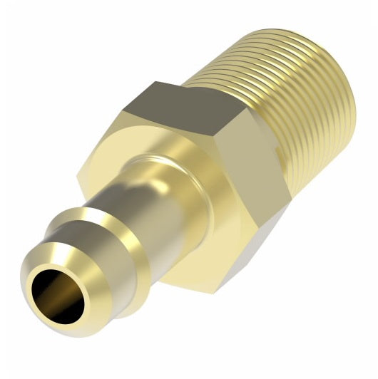 1068X4Z by Danfoss | Mini-Barb Fitting | Male Connector (With Sealant) | for 1/4" Tubing OD | 1/8" Male Pipe | Brass