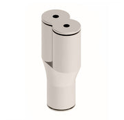 1107X10M by Danfoss | Metric Push to Connect Adapter | Union Y | 10mm Tube OD x 10mm Tube OD x 10mm Tube OD | Nickel Plated Brass