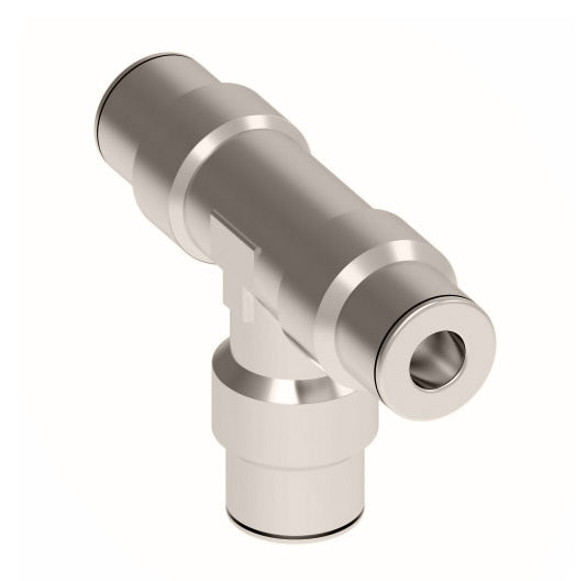 1164X5M by Danfoss | Metric Push to Connect Adapter | Union Tee | 5mm Tube OD x 5mm Tube OD x 5mm Tube OD | Nickel Plated Brass