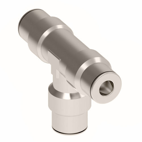 1164X6 by Danfoss | Push to Connect Adapter | Union Tee | 3/8" Tube OD x 3/8" Tube OD x 3/8" Tube OD | Nickel Plated Brass