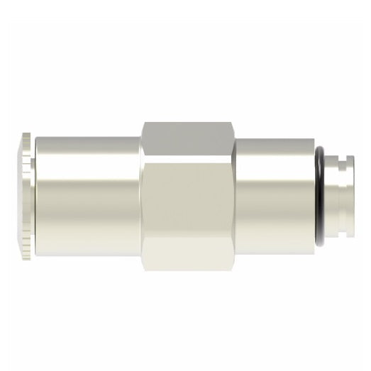 1168PX6X6 by Danfoss | Push to Connect Plus Adapter | Male Connector | 3/8" Tube OD x 3/8" Male Pipe | Nickel Plated Brass