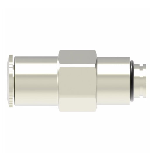 1168PX4X6 by Danfoss | Push to Connect Plus Adapter | Male Connector | 1/4" Tube OD x 3/8" Male Pipe | Nickel Plated Brass