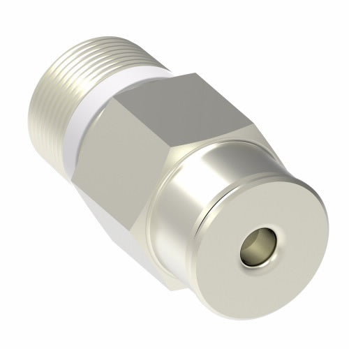 1168X10MX8PT by Danfoss | Metric Push to Connect Adapter | Male Connector (Universal BSPT/BSPP) | 10mm Tube OD x 1/2" Male BSPT | Nickel Plated Brass