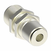 1174X12M by Danfoss | Metric Push to Connect Adapter | Bulkhead Union | 12mm Tube OD x 12mm Tube OD | Nickel Plated Brass
