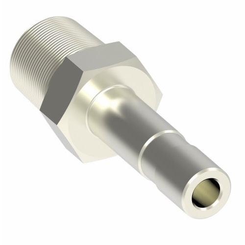 1180X8MX4PP by Danfoss | Metric Push to Connect Adapter | Stem Adapter | 8mm Tube OD x 1/4" Male BSPP | Nickel Plated Brass