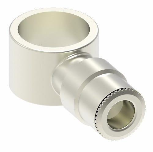 1181X4X4 by Danfoss | Push to Connect Adapter | Banjo | 1/4" Tube OD | Nickel Plated Brass