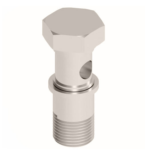 1184X1X2 by Danfoss | Push to Connect Adapter | Stud Manifold | 1/8" Male Pipe | Nickel Plated Brass