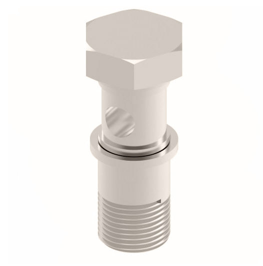 1184X1XA by Danfoss | Push to Connect Adapter | Stud Manifold | 10-32 Male UNF | Nickel Plated Brass