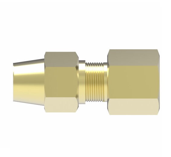 1366X8 by Danfoss | Air Brake Adapter for Copper Tubing | Female Connector | 1/2" Tube OD x 3/8" Female Pipe | Brass