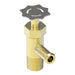 1451 by Danfoss | Drain Cock | Male Pipe to Hose Shut-Off | 90° Elbow | 3/4" Hose Barb x 1/2" Male NPTF | Brass