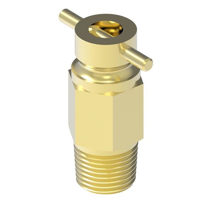 1425A by Danfoss | Drain Cock | Internal Seat Drain Valve | 1/4" Male NPTF | Brass