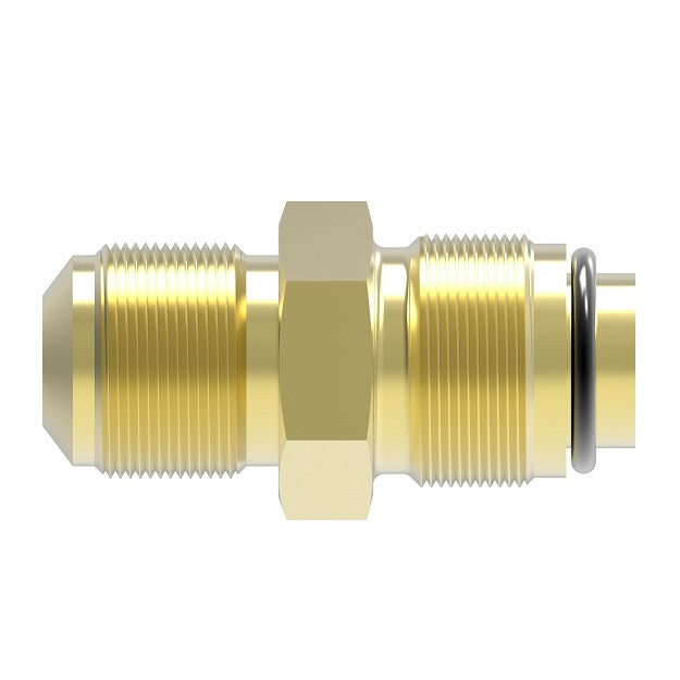 1439 by Danfoss | Power Steering Male 37° JIC Adapter | 9/16" Male UNF x 5/8" Male UNF | Brass