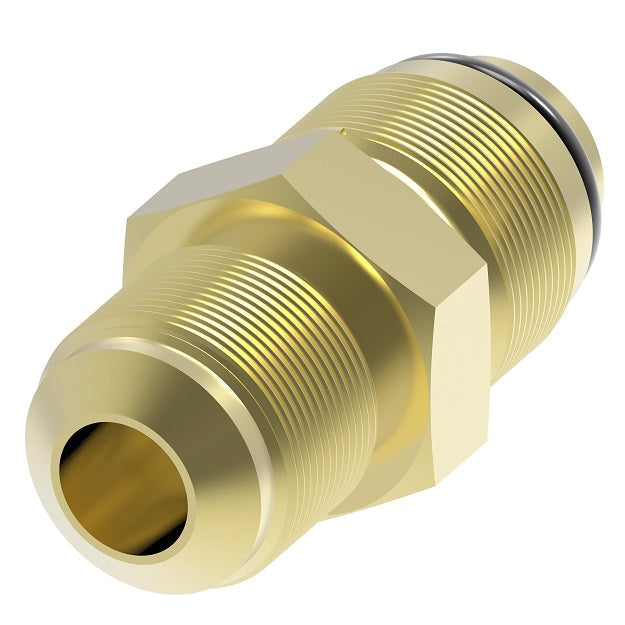 1439 by Danfoss | Power Steering Male 37° JIC Adapter | 9/16" Male UNF x 5/8" Male UNF | Brass