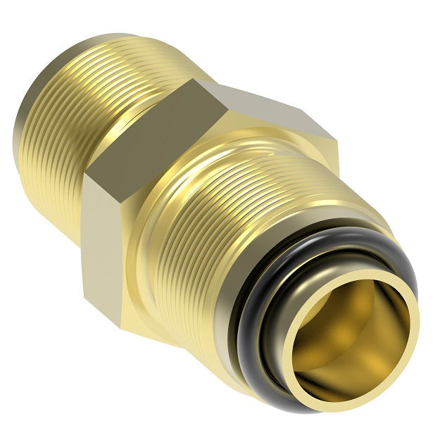 1439 by Danfoss | Power Steering Male 37° JIC Adapter | 9/16" Male UNF x 5/8" Male UNF | Brass