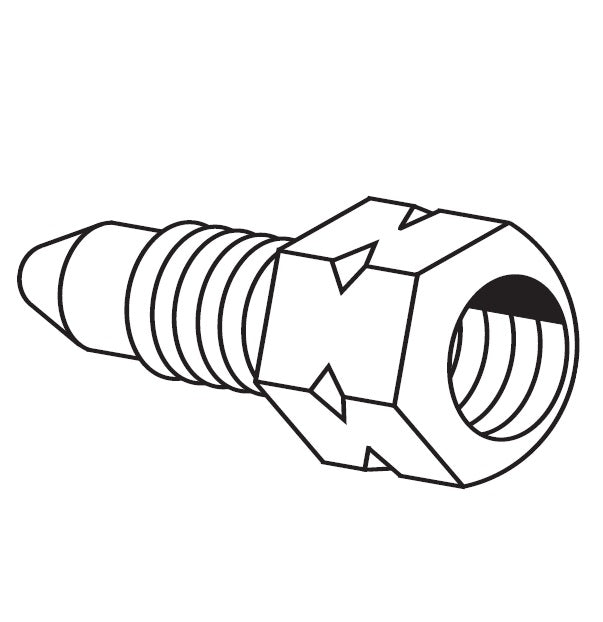 7897 by Danfoss | Hydraulic Brake Dual Master Cylinder Adapter | 5/16" Male Bubble Flare x 3/16" Female Inverted | Brass