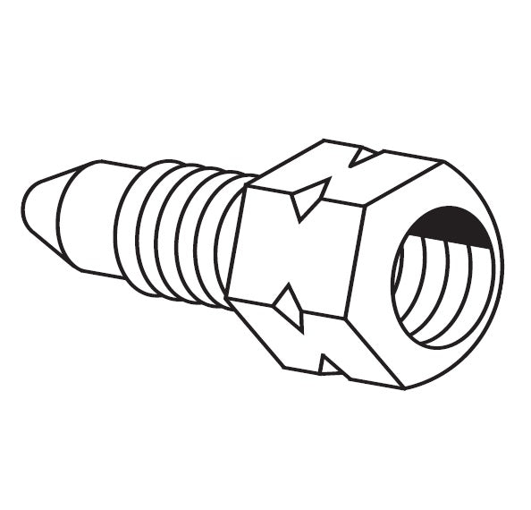 7936 by Danfoss | Hydraulic Brake Metric Adapter | 12mm Male Bubble Metric x 3/16" Female UNF | Brass