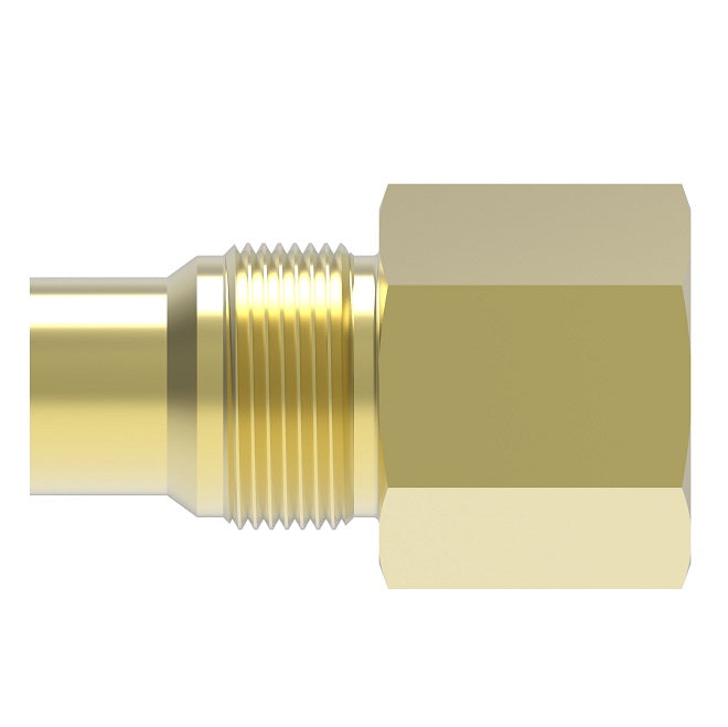 1445 by Danfoss | Metric Power Steering Adapter | 5/8-18 Female UNF x 14mm Male Metric | Brass