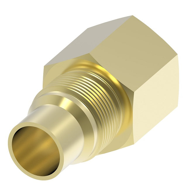 1446 by Danfoss | Metric Power Steering Adapter | 5/8-18 Female UNF x 16mm Male Metric | Brass