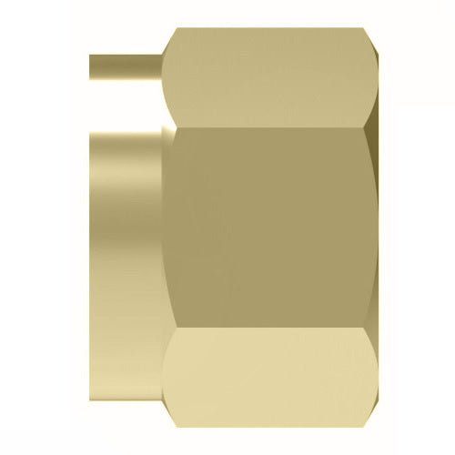 1461X4 by Danfoss | Air Brake Adapter for Nylon Tubing | Nut | 1/4" Tube OD | Brass