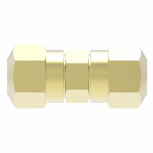 1462X6 by Danfoss | Air Brake Adapter for Nylon Tubing | Union | 3/8" Tube OD x 3/8" Tube OD | Brass