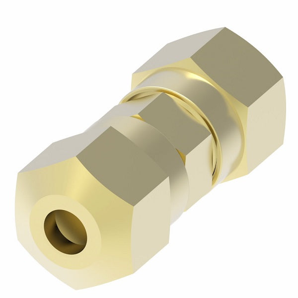 1462X4 by Danfoss | Air Brake Adapter for Nylon Tubing | Union | 1/4" Tube OD x 1/4" Tube OD | Brass