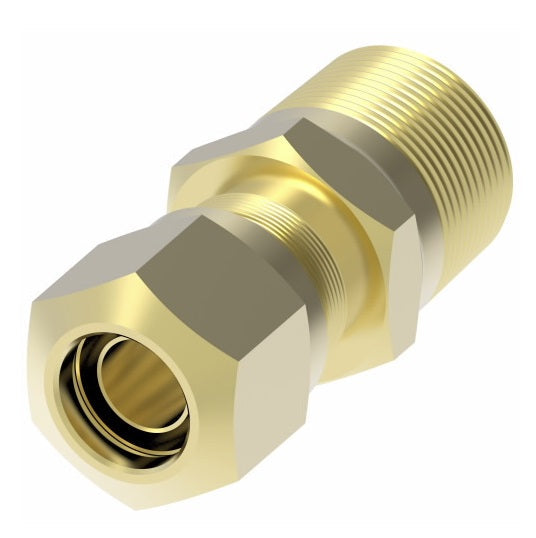 1468X6Z by Danfoss | Air Brake Adapter for Nylon Tubing | Male Connector (with Sealant) | 3/8" Tube OD x 1/4" Male Pipe| Brass