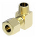 1469X8 by Danfoss | Air Brake Adapter for Nylon Tubing | Male Connector 90° Elbow | 1/2" Tube OD x 3/8" Male Pipe | Brass