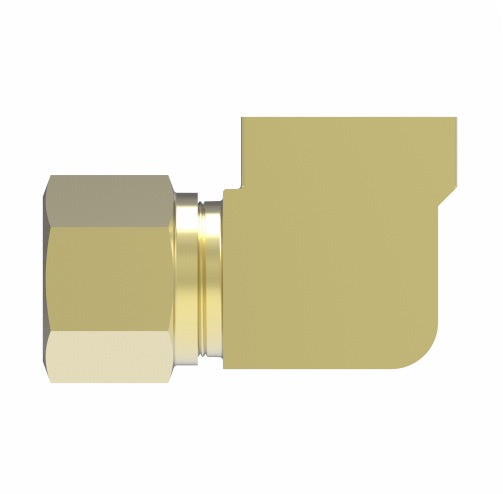 1470X4 by Danfoss | Air Brake Adapter for Nylon Tubing | Female Connector 90° Elbow | 1/4" Tube OD x 1/8" Female Pipe | Brass