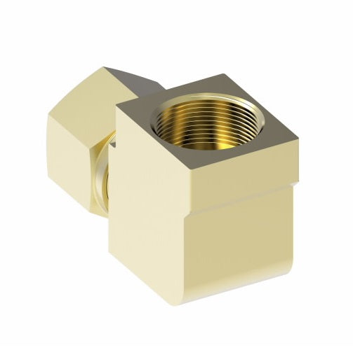 1470X4 by Danfoss | Air Brake Adapter for Nylon Tubing | Female Connector 90° Elbow | 1/4" Tube OD x 1/8" Female Pipe | Brass
