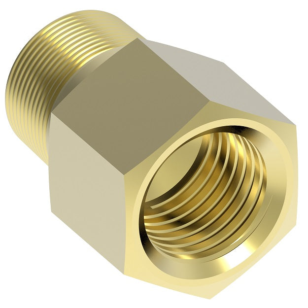 1512 by Danfoss | Pipe Adapter | Restriction Pipe Adapter (with 0.0625" Orifice) | 1/8" Male NPTF x 1/8" Female NPTF (Short Thread) | Brass