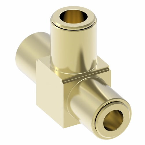1864X8 by Danfoss | Quick Connect Air Brake Adapter | Union Tee | 1/2" Tube OD x 1/2" Tube OD x 1/2" Tube OD | Brass