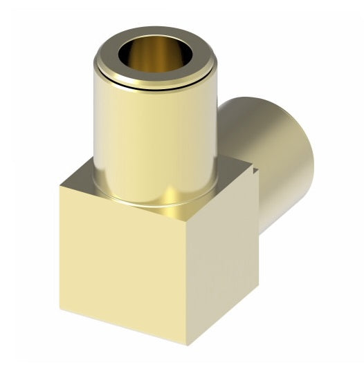 1865X6 by Danfoss | Quick Connect Air Brake Adapter | Union 90° Elbow | 3/8" Tube OD x 3/8" Tube OD | Brass