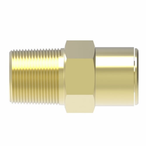 1868X6 by Danfoss | Quick Connect Air Brake Adapter | Male Connector | 3/8" Tube OD x 1/4" Male NPTF | Brass