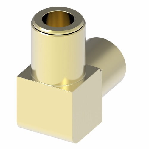 1870X8X8 by Danfoss | Quick Connect Air Brake Adapter | Female Connector 90° Elbow | 1/2" Tube OD x 1/2" Female NPTF | Brass