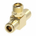 1872X6X6S by Danfoss | Quick Connect Air Brake Adapter | Swivel Male Branch Tee | 3/8" Tube OD x 3/8" Tube OD x 3/8" Male Pipe | Brass