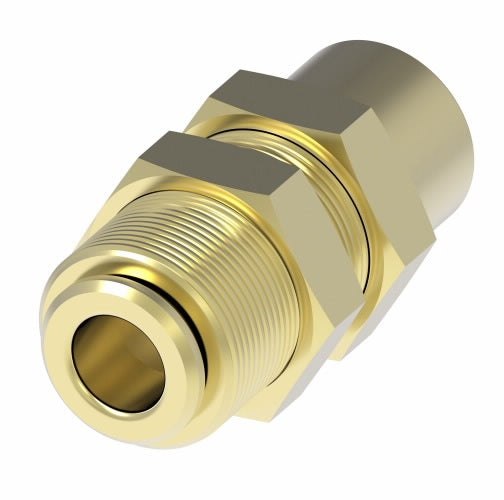 1873X4X4 by Danfoss | Quick Connect Air Brake Adapter | Female Bulkhead Union | 1/4" Tube OD x 1/4" Female Pipe | Brass