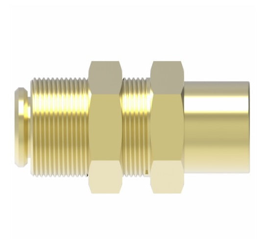 1873X6X6 by Danfoss | Quick Connect Air Brake Adapter | Female Bulkhead Union | 3/8" Tube OD x 3/8" Female Pipe | Brass