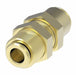 1874X6X6 by Danfoss | Quick Connect Air Brake Adapter | Bulkhead Union | 3/8" Tube OD x 3/8" Tube OD | Brass