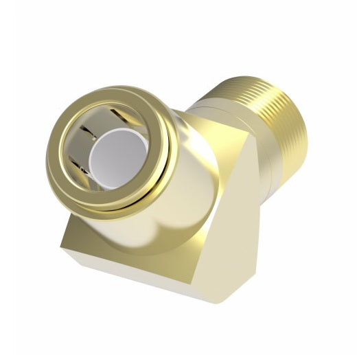 1880X10X6 by Danfoss | Quick Connect Air Brake Adapter | Male Connector 45° Elbow | 5/8" Tube OD x 3/8" Male NPTF | Brass