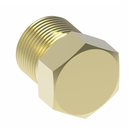 3152X2 by Danfoss | Pipe Adapter | Hex Head Plug | 1/8" Male NPTF (Short Thread) | Brass