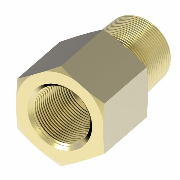 3200X8X6 by Danfoss | Pipe Adapter | 1/2" Female Pipe x 3/8" Male Pipe | Brass