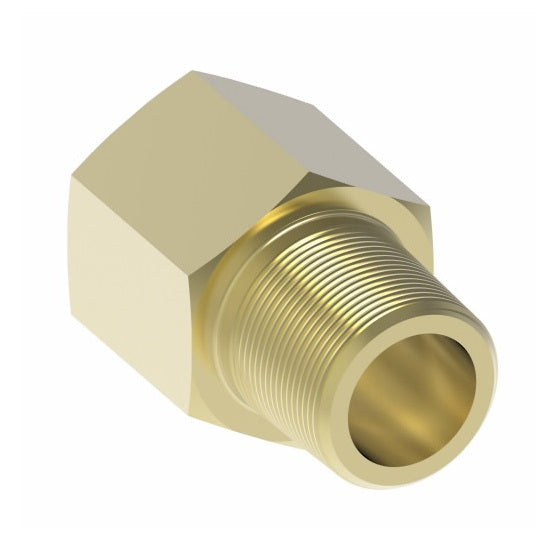 3200X6X4 by Danfoss | Pipe Adapter | 3/8" Female Pipe x 1/4" Male Pipe | Brass