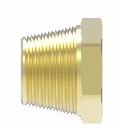 3220X12X8 by Danfoss | Pipe Adapter | Bushing | 3/4" Male NPTF (Short Thread) x 1/2" Female NPTF | Brass Pack of 10