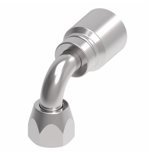 32708E-668 Weatherhead by Danfoss | 327 'E' Series | Female 37° JIC Swivel Tube 90° Elbow Crimp Fitting | -08 Female 37° JIC Swivel x -08 Hose Barb | Steel