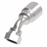 32706E-L66 Weatherhead by Danfoss | 327 'E' Series | Female ORS 45° Elbow Crimp Fitting | -06 Female O-Ring Face Seal x -06 Hose Barb | Steel