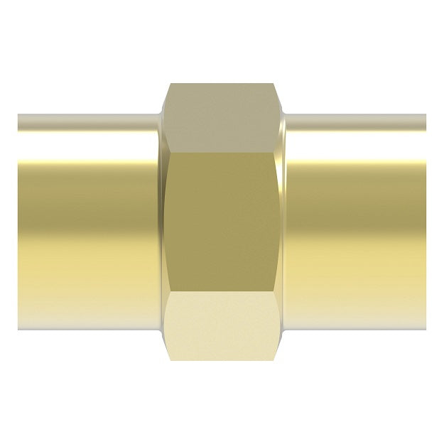 3300X4 by Danfoss | Pipe Adapter | Coupling | 1/4" Female NPTF x 1/4" Female NPTF | Brass Pack of 10