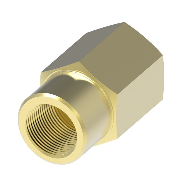 3300X8X6 by Danfoss | Pipe Adapter | Reducer Coupling | 1/2" Female NPTF x 3/8" Female NPTF | Brass