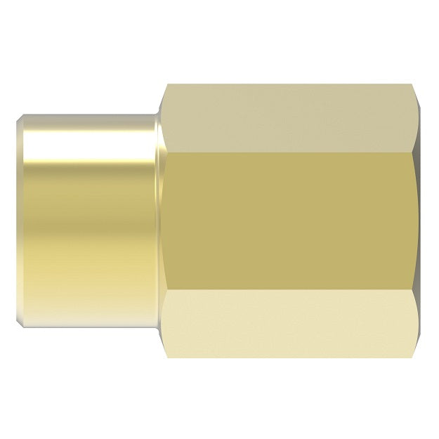 3300X8X6 by Danfoss | Pipe Adapter | Reducer Coupling | 1/2" Female NPTF x 3/8" Female NPTF | Brass