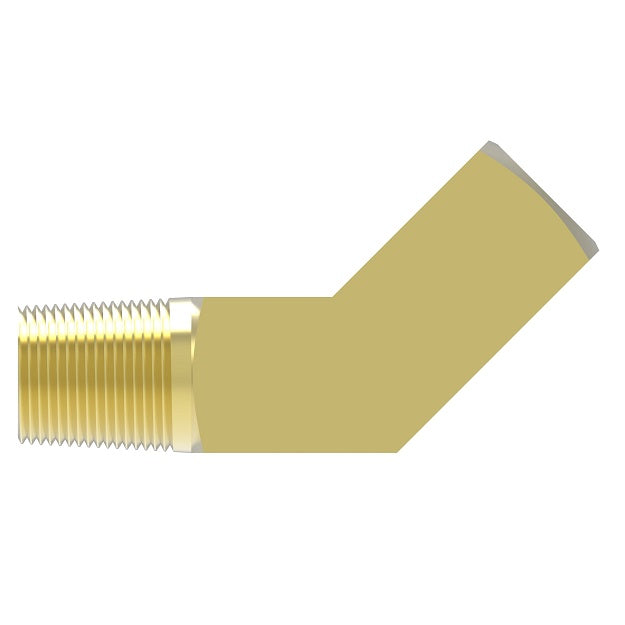 3350X12 by Danfoss | Pipe Adapter | 45° Street Elbow | 3/4" Male Pipe x 3/4" Female Pipe | Brass