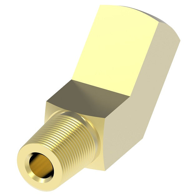 3350X2 by Danfoss | Pipe Adapter | 45° Street Elbow | 1/8" Male Pipe x 1/8" Female Pipe | Brass